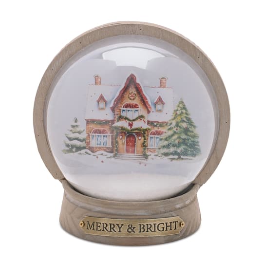 Melrose 7" Lighted Christmas Village Globe Décor Set
